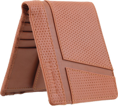 

MATHANI Men Tan Genuine Leather Wallet(8 Card Slots)