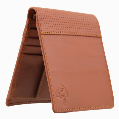 

MATHANI Men Tan Genuine Leather Wallet(8 Card Slots)