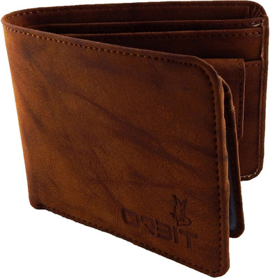 

Orbit Men Tan Genuine Leather, Fabric Wallet(6 Card Slots)