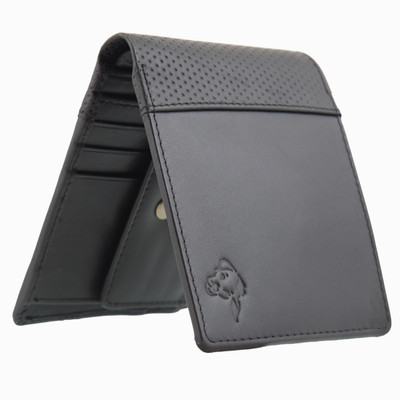 

MATHANI Men Black Genuine Leather Wallet(8 Card Slots)
