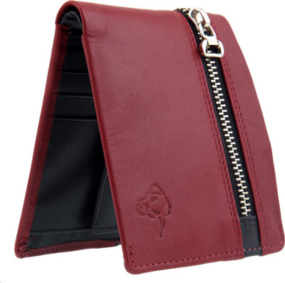 

MATHANI Men Red Genuine Leather Wallet(8 Card Slots)