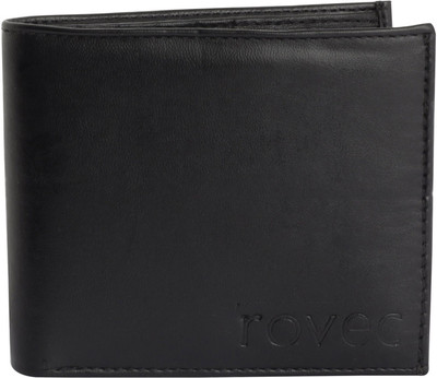 

rovec Men Black Artificial Leather Wallet(3 Card Slots)