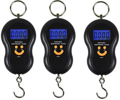 

sadarbazaarsales.com 50 Kg Smiley Pocket Travel pack of 3 Weighing Scale(Black)