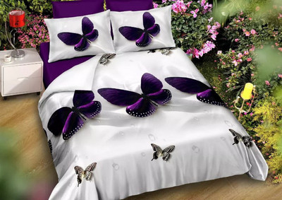 Modacubo 140 TC Polycotton Double 3D Printed Flat Bedsheet(Pack of 1, White)