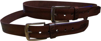 

Haryana Craft Men Casual, Party, Formal Brown Texas Leatherite Belt, Dark brown