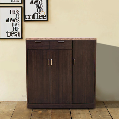 

HomeTown Engineered Wood Free Standing Cabinet(Finish Color - Brown)