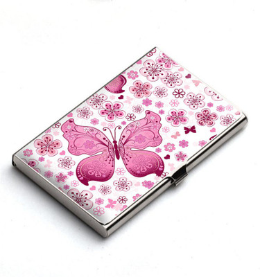 

Heartzy 10 Card Holder(Set of 1, Pink, White)