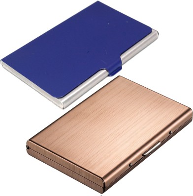 

Stealodeal Rose Gold Trending Metal With Blue Stainless Steel 6 Card Holder(Set of 2, Maroon, Blue)