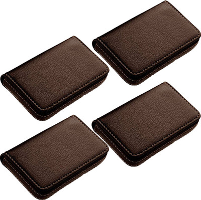 

Stealodeal Brown Leatherite |Pack of 4|Soft Leather Wallet 15 Card Holder(Set of 4, Brown)