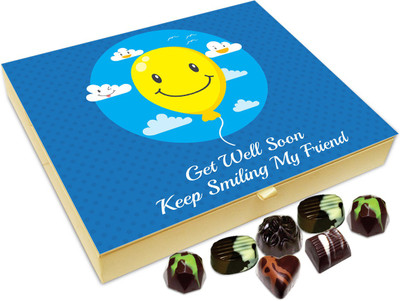 

Chocholik Gift Box - Get Well Soon Keep Smiling My Friend Chocolate Box - 20pc Truffles(240 g)