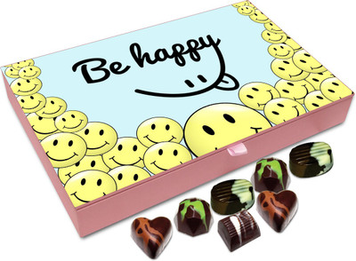 

Chocholik Gift Box - Be Happy And Keep Smiling Chocolate Box - 12pc Truffles(144 g)