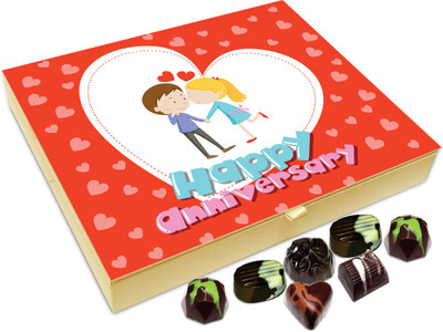 

Chocholik Gift Box - Happy Anniversary My Love Chocolate Box - 20pc Truffles(240 g)