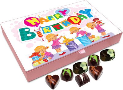 

Chocholik Gift Box - Happy Birthday Beautiful Little Princess Chocolate Box - 12pc Truffles(144 g)