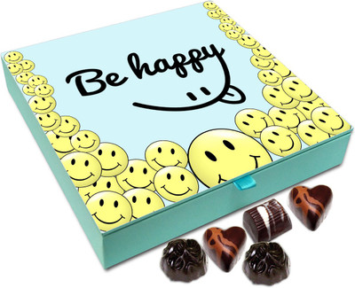 

Chocholik Gift Box - Be Happy And Keep Smiling Chocolate Box - 9pc Truffles(108 g)