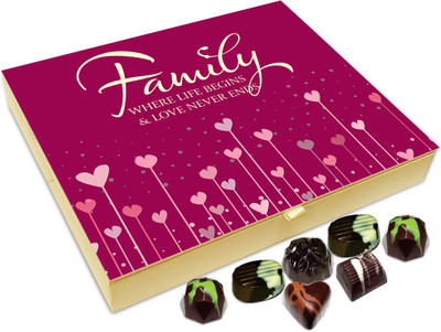 

Chocholik Gift Box - Family Where Life Begins And Love Never Ends Chocolate Box - 20pc Truffles(240 g)