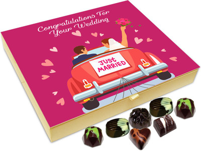 

Chocholik Gift Box - Congratulations For You Wedding Chocolate Box - 20pc Truffles(240 g)