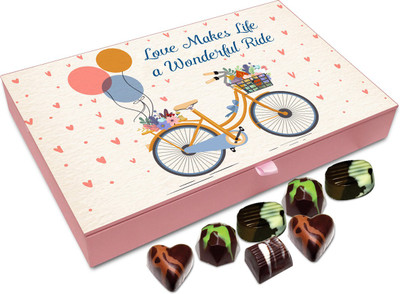 

Chocholik Gift Box - Love Makes Life A Wonderful Life Chocolate Box - 12pc Truffles(144 g)