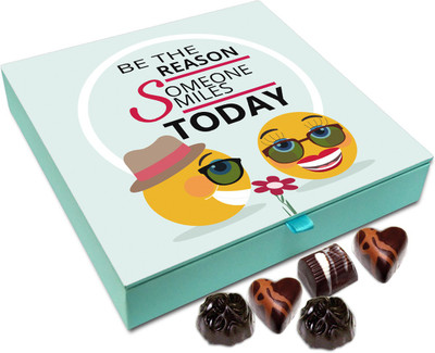 

Chocholik Gift Box - Be The Reason Someone Smiles Today Chocolate Box - 9pc Truffles(108 g)