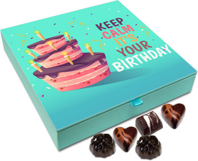 

Chocholik Gift Box - Keep Calm Its Your Birthday Chocolate Box - 9pc Truffles(108 g)