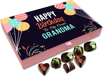 

Chocholik Gift Box - Happy Birthday To My Dear Grandma Chocolate Box - 12pc Truffles(144 g)