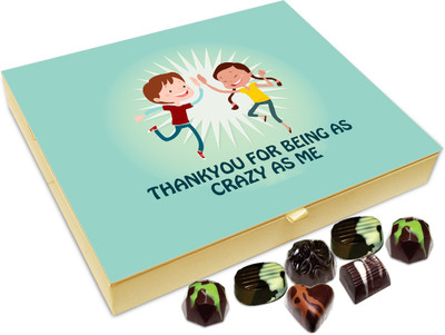 

Chocholik Gift Box - Thank You For Being As Crazy As Me Chocolate Box - 20pc Truffles(240 g)