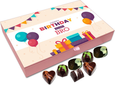 

Chocholik Gift Box - Happy Birthday To My Brother Chocolate Box - 12pc Truffles(144 g)