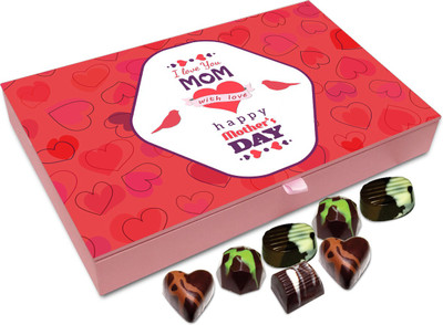 

Chocholik Gift Box - I Love You Mom, Happy Mother's day Chocolate Box - 12pc Truffles(144 g)