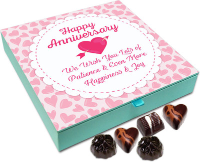 

Chocholik Gift Box - On Your Anniversary We Wish You Lots Of Happiness And Joy Chocolate Box - 9pc Truffles(108 g)