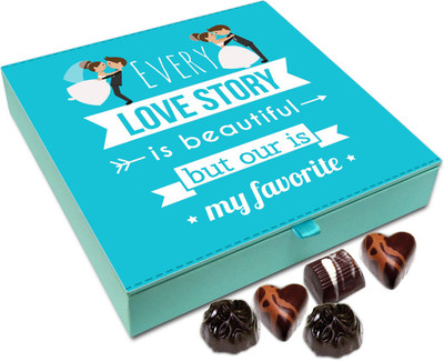 

Chocholik Gift Box - Ours Is My Favorite Love Story Chocolate Box - 9pc Truffles(108 g)
