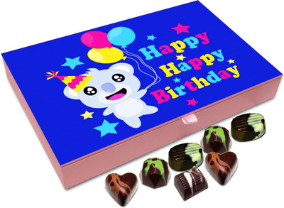 

Chocholik Gift Box - I Wish You A Very Happy Birthday Chocolate Box - 12pc Truffles(144 g)