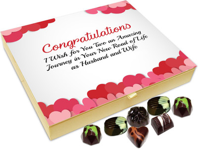 

Chocholik Gift Box - I Wish That You Two Have A Beautiful Journey Chocolate Box - 20pc Truffles(240 g)