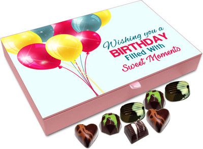 

Chocholik Gift Box - Wishing You A Birthday Full Of Sweet Moments Chocolate Box - 12pc Truffles(144 g)