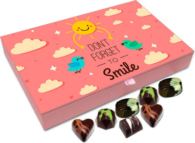 

Chocholik Gift Box - Don't Forget To Smile Chocolate Box - 12pc Truffles(144 g)