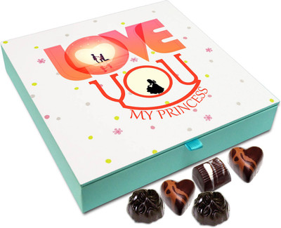 

Chocholik Gift Box - Love You My Princess Chocolate Box - 9pc Truffles(108 g)