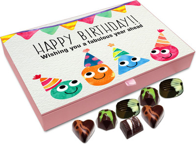 

Chocholik Gift Box - Happy Birthday, Wishing You A Fabulous Year Ahead Chocolate Box - 12pc Truffles(144 g)