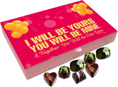 

Chocholik Gift Box - I Will Be Yours And You Will Be Mine Chocolate Box - 12pc Truffles(144 g)