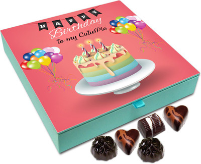 

Chocholik Gift Box - Happy Birthday To My Cutie Pie Chocolate Box - 9pc Truffles(108 g)