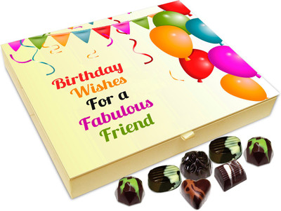 

Chocholik Gift Box - Birthday Wishes For Fabulous Friend Chocolate Box - 20pc Truffles(240 g)