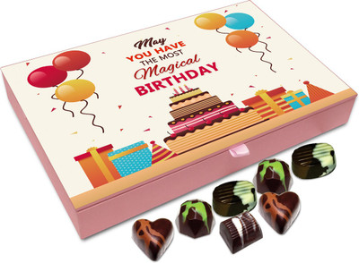 

Chocholik Gift Box - May You Have the Most Magical Birthday Chocolate Box - 12pc Truffles(144 g)