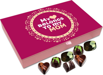 

Chocholik Gift Box - My Heart Belongs To My Mother Chocolate Box - 12pc Truffles(144 g)