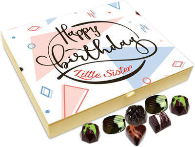 

Chocholik Gift Box - Happy Birthday Little Sister Chocolate Box - 20pc Truffles(240 g)