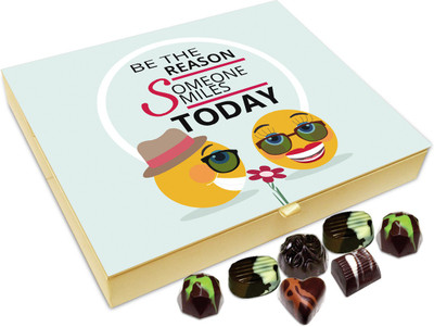 

Chocholik Gift Box - Be The Reason Someone Smiles Today Chocolate Box - 20pc Truffles(240 g)