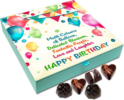 

Chocholik Gift Box - I Wish Lots Of Love And Laughter On Your Birthday Chocolate Box - 9pc Truffles(108 g)