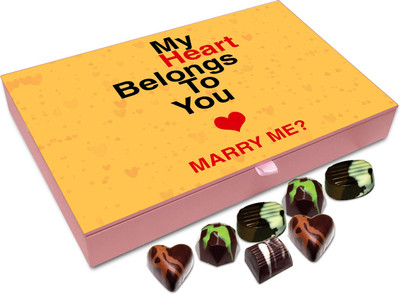 

Chocholik Gift Box - Will You Marry Me Chocolate Box - 12pc Truffles(144 g)