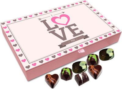 

Chocholik Gift Box - Love You So Much Chocolate Box - 12pc Truffles(144 g)