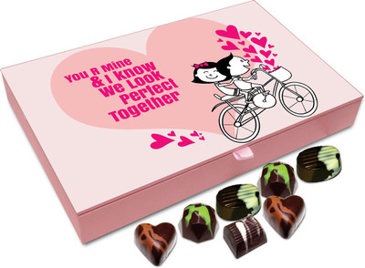 

Chocholik Gift Box - You Are Mine And I Know We Look Perfect Together Chocolate Box - 12pc Truffles(144 g)