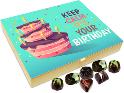 

Chocholik Gift Box - Keep Calm Its Your Birthday Chocolate Box - 20pc Truffles(240 g)