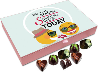 

Chocholik Gift Box - Be The Reason Someone Smiles Today Chocolate Box - 12pc Truffles(144 g)