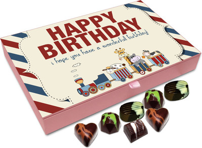 

Chocholik Gift Box - I Hope You have A very Entertaining Birthday Chocolate Box - 12pc Truffles(144 g)