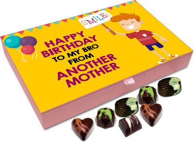 

Chocholik Gift Box - Happy Birthday To My Bro From Another Mother Chocolate Box - 12pc Truffles(144 g)